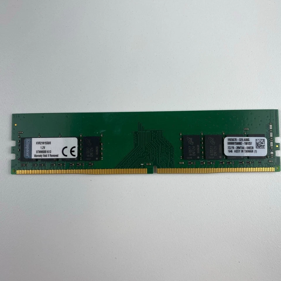 Kingston 8 GB DDR4 2133 MHz RAM de escritorio KVR21N15S8/8 1Rx8 UDIMM Foto 1 de 1