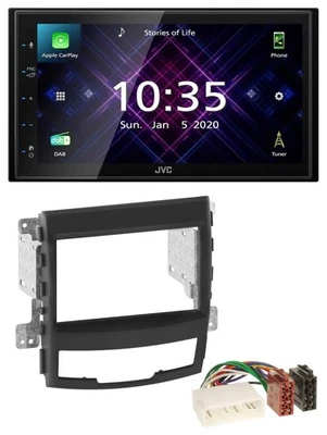 JVC DAB 2DIN MP3 Bluetooth USB Autoradio für SSangYong Korando 10-13 - Bild 1 von 4