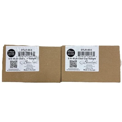 Stonebriar 48 velas blancas sin perfume sin humo paquete de 2 tazas transparentes Foto 1 de 3