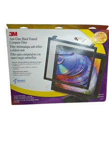 3M EX10L Czarna ramka ANTYODBLASKOWY Filtr komputera Pasuje do monitora LCD 15" Nowy - Zdjęcie 1 z 4