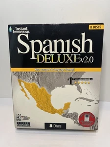 SEALED Spanish Deluxe v2.0 Instant Immersion PC 8 CD Rom by Topics Entertainment - Picture 1 of 5