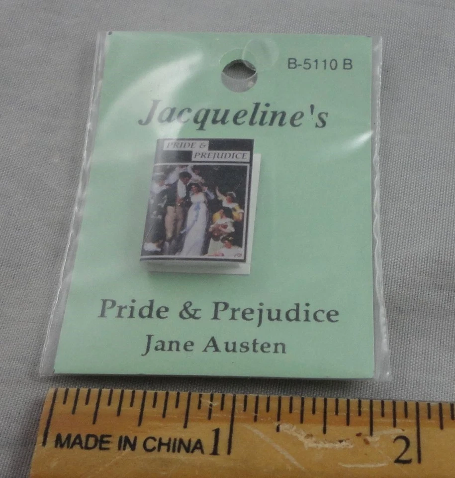 Libro de Orgullo y Prejuicio Jacqueline's Jane Austin escala 1:12 casas de muñecas en miniatura Foto 1 de 1