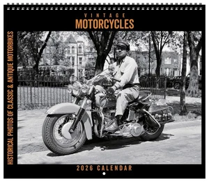 Asgard Press 2026 Vintage Motorcycles Deluxe Wall Calendar, 14"x12" - Picture 1 of 6