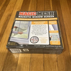 Magic Mesh Magnetic Window Screen Customize To Fit Most Windows Up To 55" × 36" - Picture 1 of 8