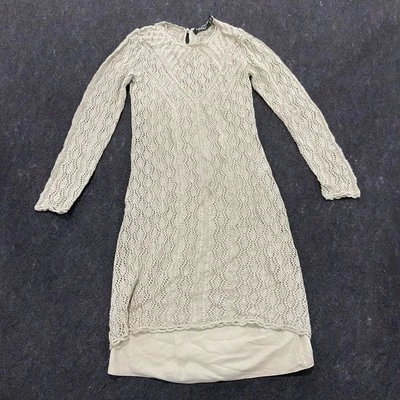 LAUREN  RALPH LAUREN Crochet Sweater Dress Women's Size XS Pewter - Image 1 of 4