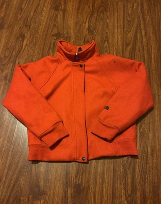 Vintage 80s North Face Jacket Mens Medium Wool Bomber Lined Pockets USA Made Red - Image 1 of 4