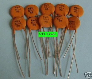 5X 50pf 50 pf Ceramic Disc Capacitors 5% 200V (5 Qty) - Picture 1 of 1