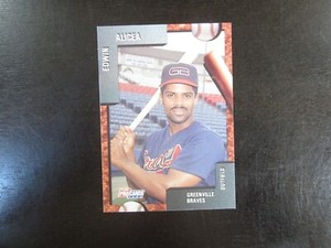 1992 Fleer Pro Cards Greenville Braves # 1163 Edwin Alicea Card Atlanta Braves