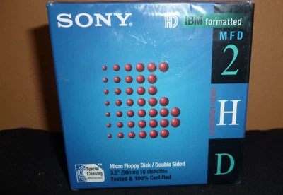 Disquetes Sony 2HD paquete de 10 1,44 MB - caja sellada - micro disquete Foto 1 de 3