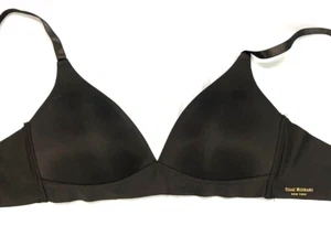 ISAAC MIZRAHI Black SMOOTH NYLON BLEND Lightly Padded WIRELESS Bra Sz 36C - Picture 1 of 7