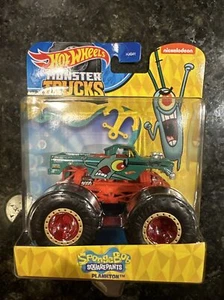 🛻Hot Wheels SpongeBob SquarePants Plankton Green Monster Truck New - Picture 1 of 8