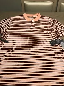 THE PLAYERS TPC SAWGRASS NIKE DRI FIT GOLF POLO SHIRT XXL PINK STRIPE NWT - Picture 1 of 8