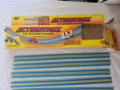 Vintage HTF 1989 Road Champs Mini Monster Wheels Action Trax 15 FT W/Connectors! - Image 1 of 4
