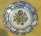 Wallace Sterling Silver Rose Point Design Plate / Base with Needlepoint Patrn 