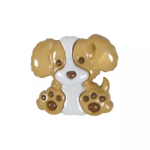 5 x Puppy Dog Shaped Buttons 25mm Plastic Novelty Buttons Shank Buttons - Picture 1 of 3