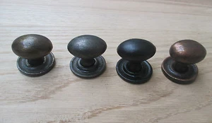 CAST IRON OVAL CUPBOARD CABINET KITCHEN DRAWER DOOR KNOB - Picture 1 of 2