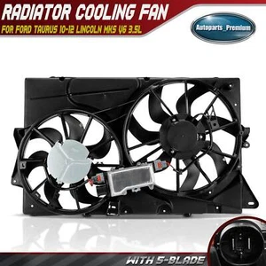Ventilador de radiador doble con conjunto de cubierta para Ford Taurus 10-12 Lincoln MKS V6 3,5 L - Imagen 1 de 10