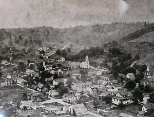 Grantsville WEST VIRGINIA From 1871 Photograph Framed Wood Glass - Picture 1 of 10