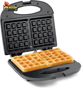 EWM-2207# Electric Non-Stick Belgian Waffle Maker Iron, Breakfast, Sandwiches, S - Picture 1 of 12