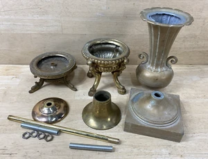 Lampenteile Sockel SORTIERT KONVOLUT Elektro Öl Antik Vintage Leuchte Beleuchtung - Bild 1 von 11