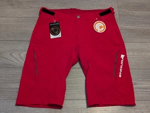 Endura Single Track Lite Cycling Shorts Mens Sz XL Red Clickfast Compatible NWT - Picture 1 of 12