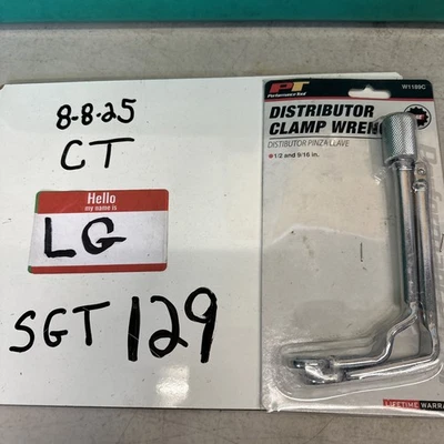 Performance Tool W1189c SAE Offset Distributor Clamp Wrench 1/2-9/16" 3/8" Dr - Image 1 of 2
