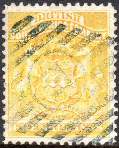 Rhodesia 1892-3 5s orange-yellow, SG.8, used, clear strike "E" in diamond c.£65 - Imagen 1 de 1