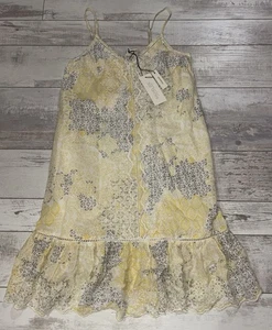 Rachel Zoe PJ Pajama Nightgown size S small - Yellow/White/Gray - NEW   B - Picture 1 of 9