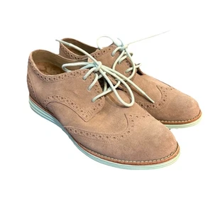 Cole Haan D39956 hellbraun Wildleder Derby Budapester Lunargrand Schuh 6.5B Oxford - Bild 1 von 8