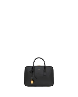 SAINT LAURENT Sac De Jour Bauletto Small $3300 Black Leather Top Handle Bag - Image 1 of 4