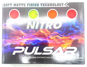 [NITRO] Pulsar 12 Pack Box Multi Color Golf Balls Brand New One Dozen Pulsar - Picture 1 of 4