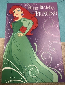 Disney Birthday Princess ! Little Mermaid 5"x7" Hallmark Greeting Card - Picture 1 of 6