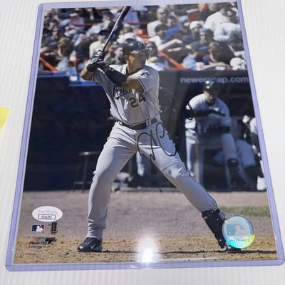 Foto assinada por Miguel Cabrera 8x10 2003 Florida Marlins autógrafo certificado de autenticidade JSA - Imagem 1 de 4