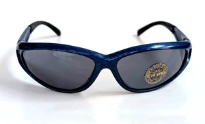 NWT Vintage 90's Large Rectangle Polycarbonate Sporty Sunglasses (S. Navy Blue) - Picture 1 of 5