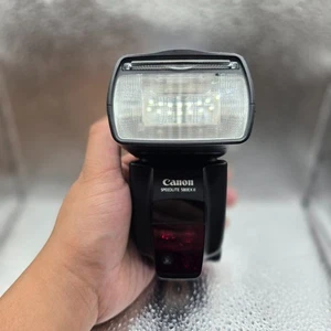 Canon Speedlite 580EX II Flash w/ Case & Stand – Tested, E-TTL, Bounce/Swivel, F - Picture 1 of 4