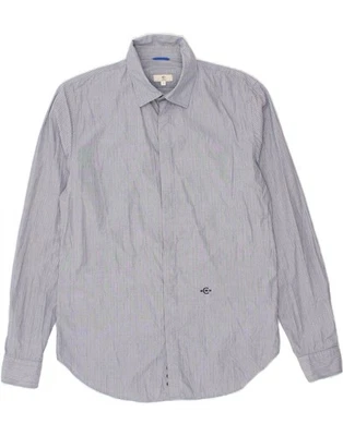 CERRUTI 1881 Mens Abstract Pattern Shirt Large Grey Cotton AV01 - Image 1 of 3