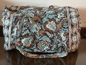 Vera Bradley Paisley Java Blue Extra Large Travel Duffel Bag **READ** - Picture 1 of 10