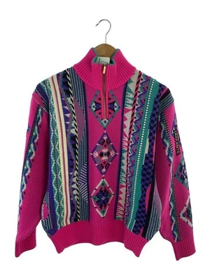 Suéter tejido DESCENTE (grueso) L acrílico rosa Foto 1 de 4