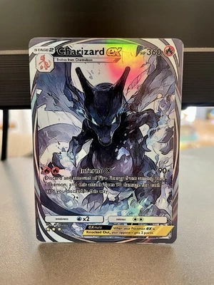 Fan Art Pokemon TCG Custom Pocket Style Charizard EX Holo Immersive Rare - Image 1 of 3