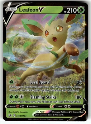 Leafeon V SWSH194 SWSH: Sword & Shield Promo Cards NM Pokemon Card TCG - Image 1 of 2