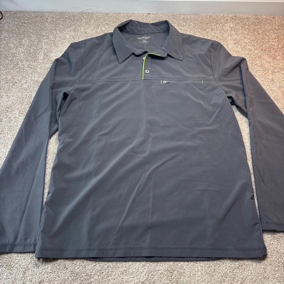 Cherokee Uniforms Manga Larga Exfoliante Gris L RN# 93643 CA# 24480 Foto 1 de 4