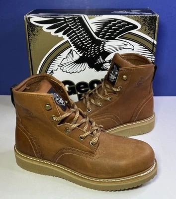 Botas de Trabajo Georgia Boot Wedge G6152 Para Hombres 10 M Cuero SPR a Prueba de Granero - NUEVAS Foto 1 de 4