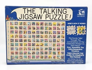 THE TALKING JIGSAW PUZZLE! - 1993 THE HIGH SCHOOL - 560 pcs 2 Sided - COMPLETE - Picture 1 of 12