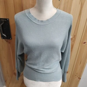 Suéter Rosa Recortado Mujer Azul Ligero Pullover Talla XS - Imagen 1 de 9