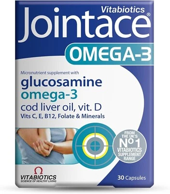 Vitabiotics Jointace Omega 3 Active Lifestyle Glucosamine Cod Liver Oil  30 Tabs Foto 1 de 4