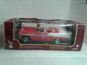 Road Signature 1956 Chevrolet Bel Air Convertible Diecast 1:18 Red/ White - Picture 1 of 4