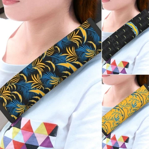 2pcs San Diego Chargers Car Seat Belt Pad Shoulder Pad Cover Comfortable Driving Cover