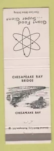 Matchbook Cover - Giant Food Grocery Chesapeake Bay Bridge - Picture 1 of 1