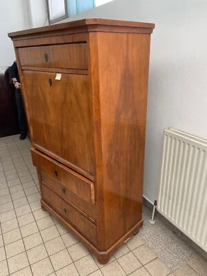 Biedermeier Klappsekretär Nussbaum - Bild 1 von 4