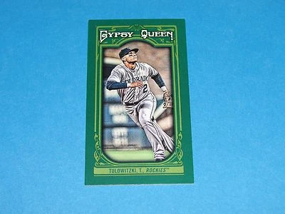 2013 Gypsy Queen TROY TULOWITZKI Mini Green/99 Rockies-Blue Jays CAL State 49ers - Image 1 of 2